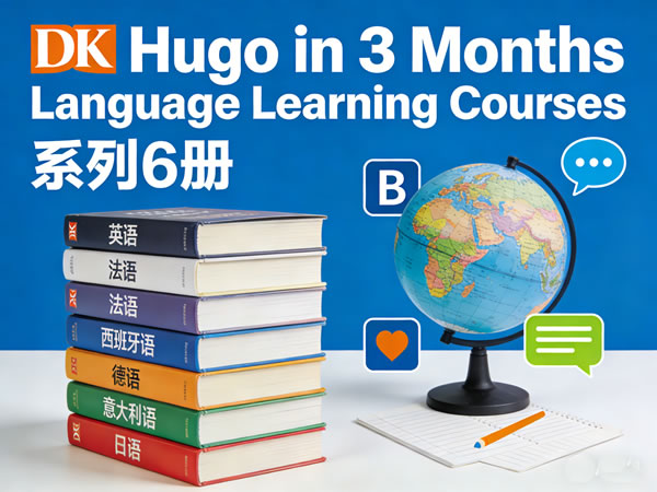 Dk快速语言自学《dk Hugo In 3 Months Language Learning Courses》系列6册